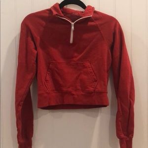 Brandy Melville cropped red sweatshirt